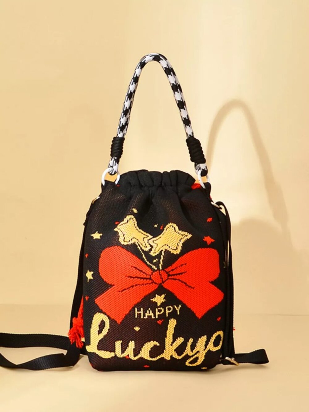 Drawstring Bucket Bag - Picture 3 of 9